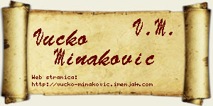 Vučko Minaković vizit kartica